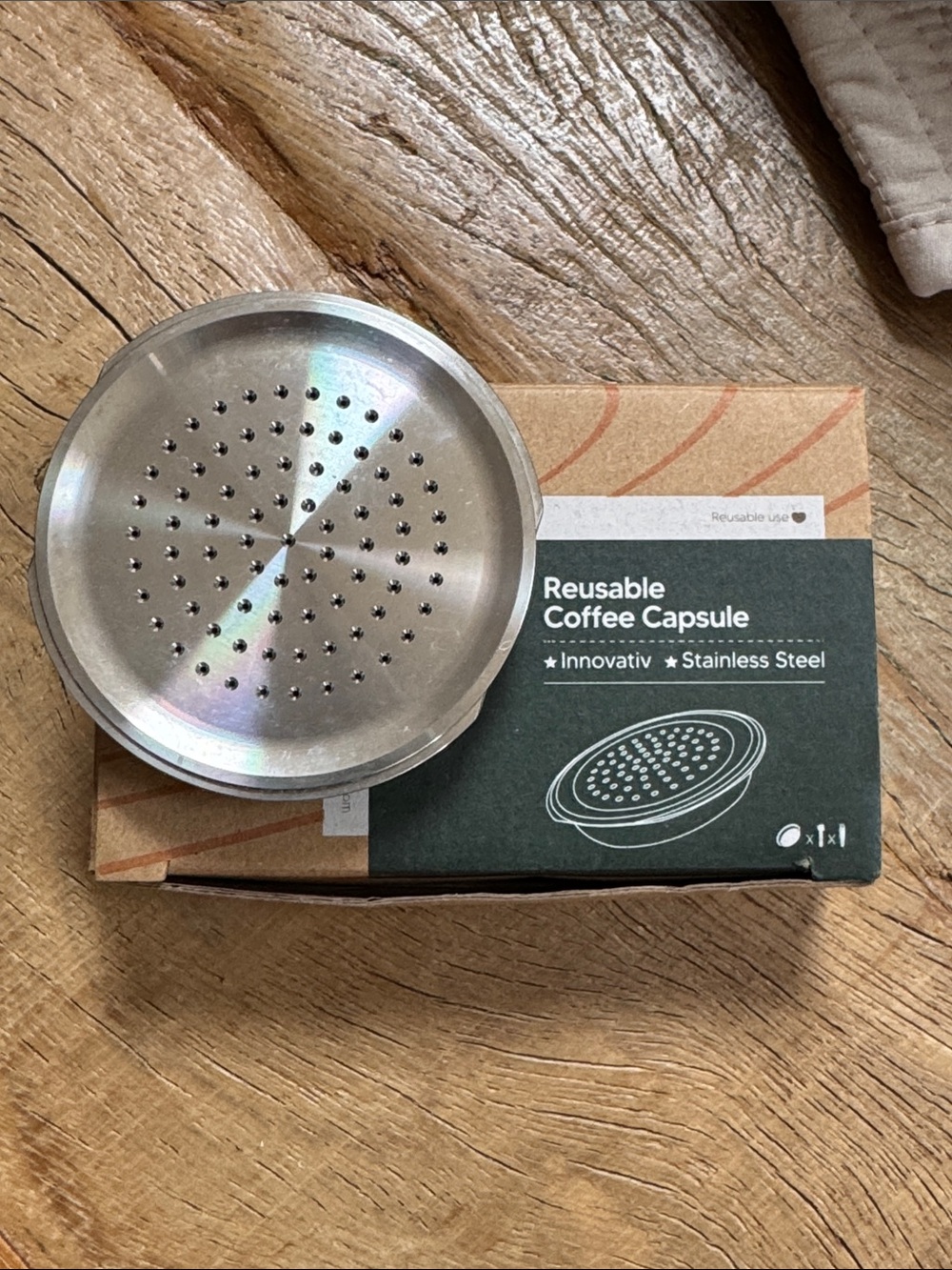 Reusable Stainless Steel Coffee Capsule - Silver